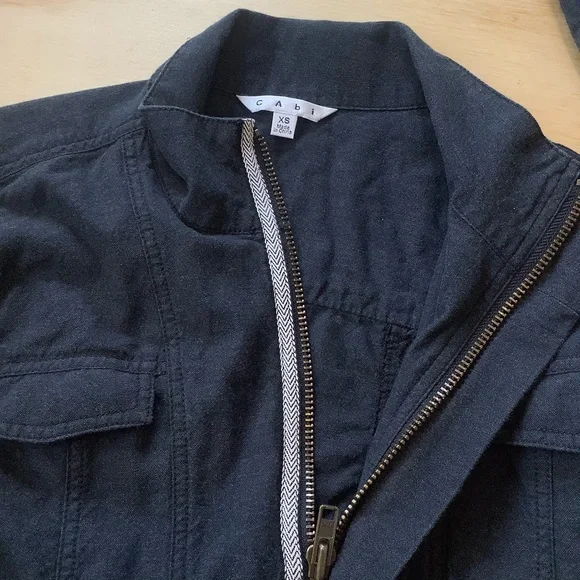 Cabi Womens Jacket x-Small Gray Military Utility Weekend Anorak Cotton #209 Coat - Picture 5 of 7